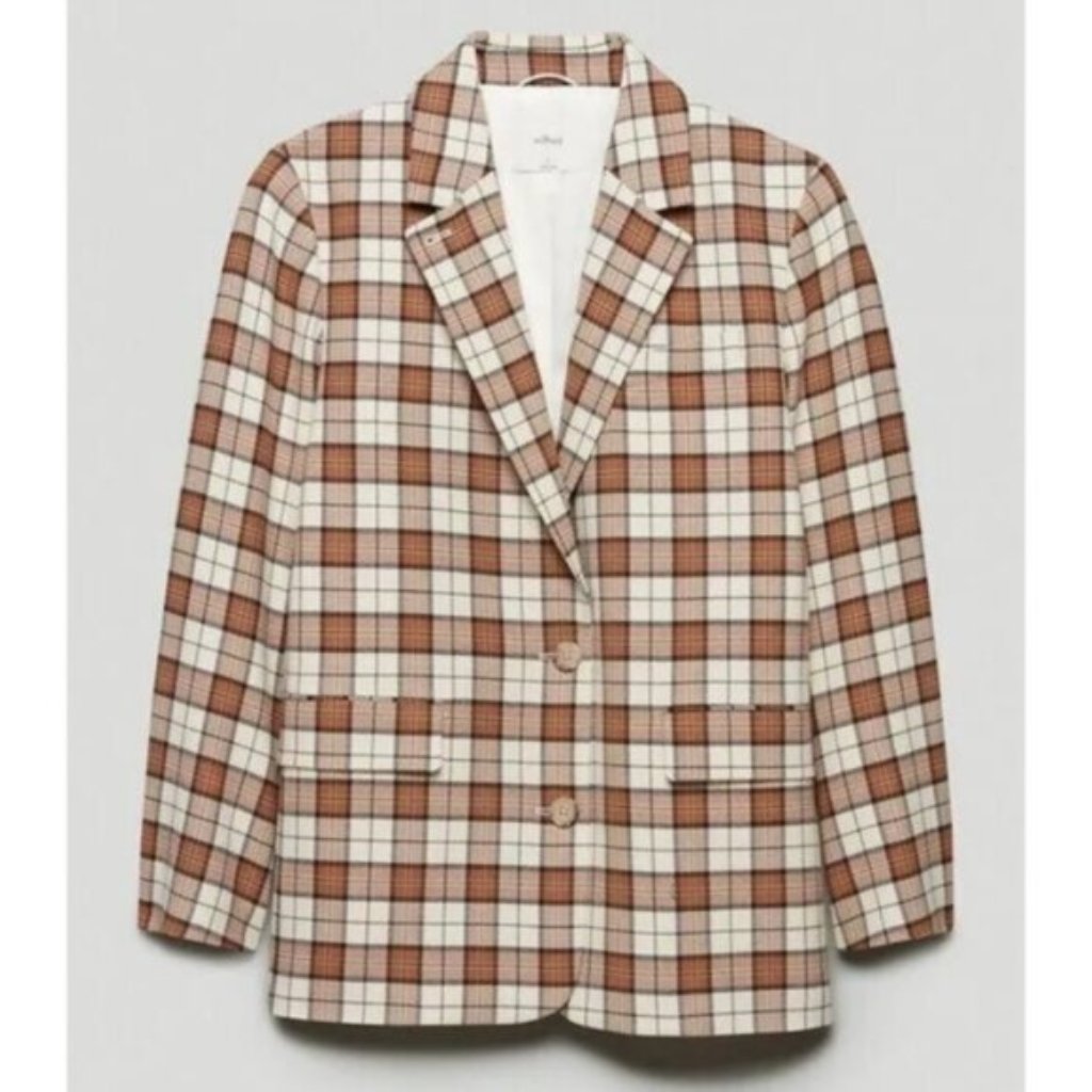 Nwt Wilfred Sophia Blazer Double Breasted Winslow Birch Saville Plaid Aritzia Xs